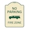 Signmission Designer Series-No Parking Fire Zone With Fire Truck Graphic, 24" x 18", TG-1824-9951 A-DES-TG-1824-9951 - alternate 1